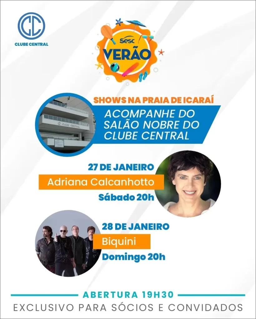 Sesc Verão 2024 na varanda do Clube Central