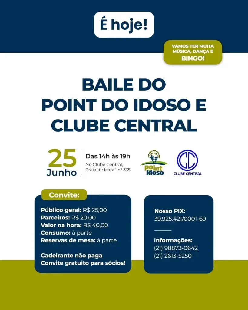 Baile do Point do Idoso e Clube Central Junho 2024