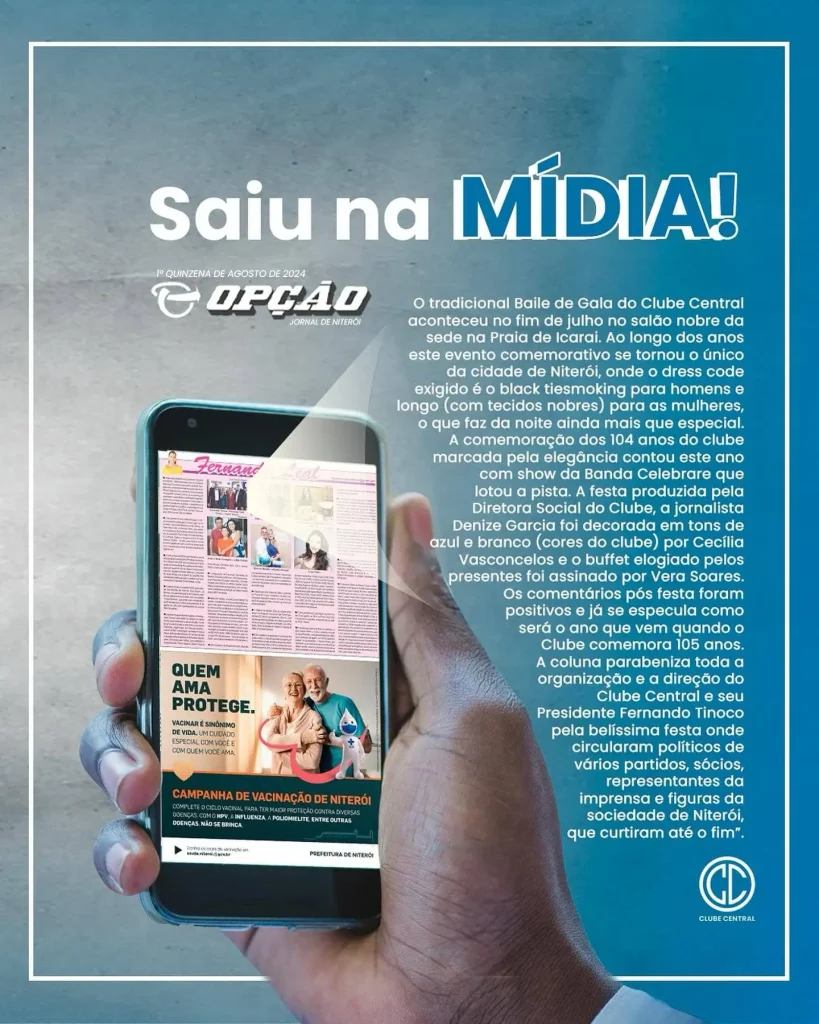 O Clube Central no Jornal OPÇÃO!