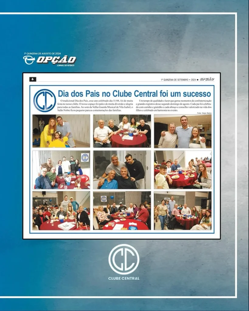 Clube Central no Jornal Opção - Set 2024