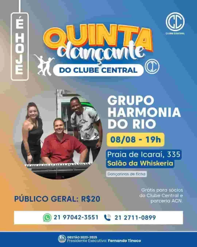 Quinta Dançante com Grupo Harmonia do Rio