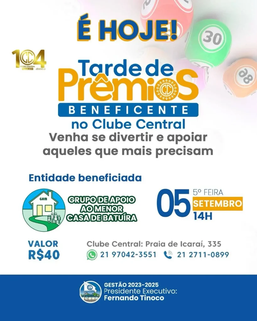 Tarde de Prêmios Beneficente Setembro 24