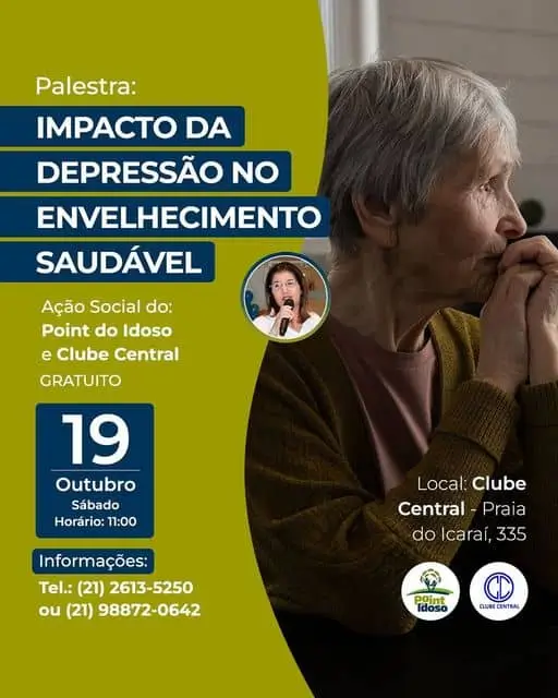 Palestra Dra. Fátima Fernandes Christo sobre o “Impacto da Depressão no Envelhecimento Saudável”.