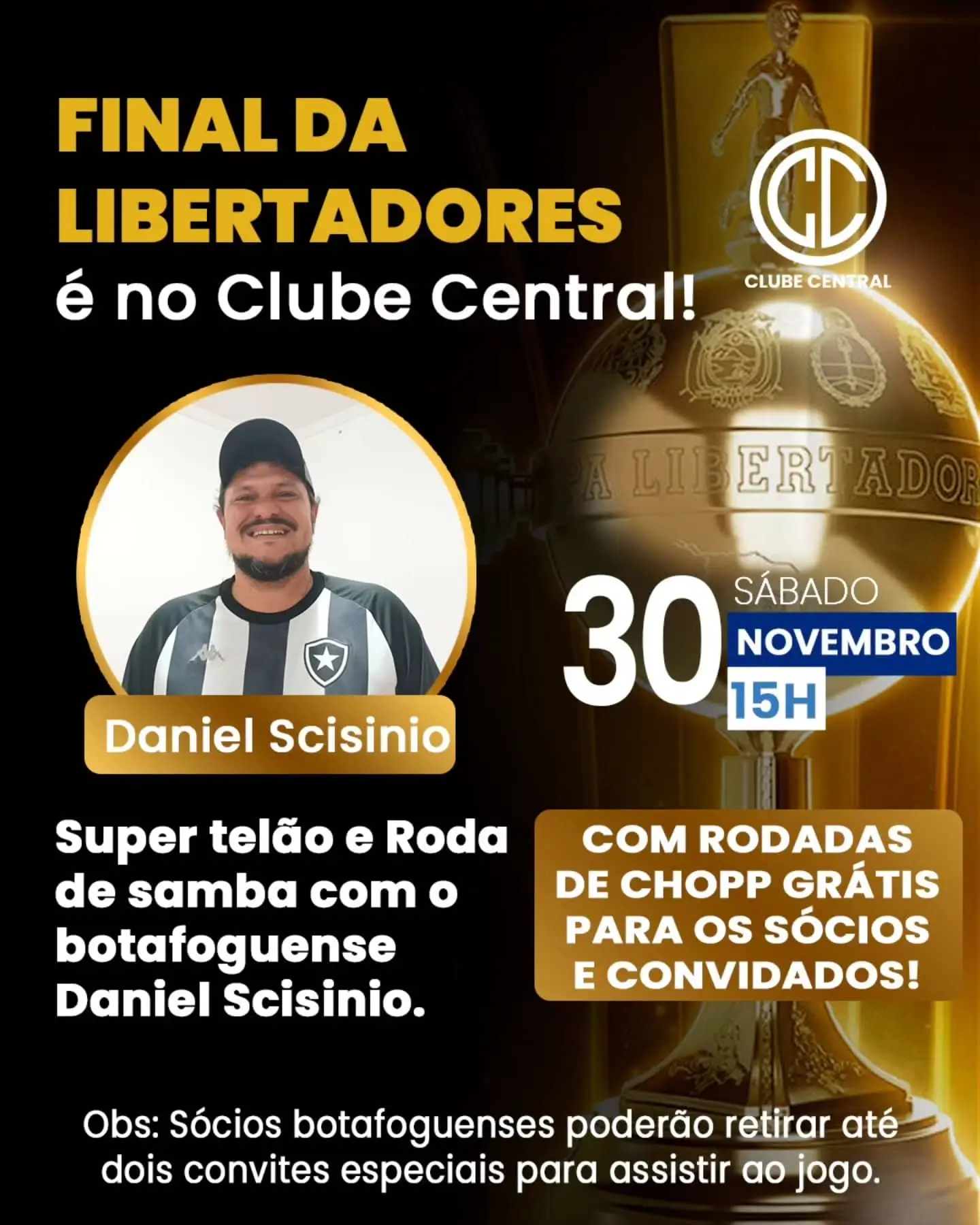 Final da Libertadores é no clube Central