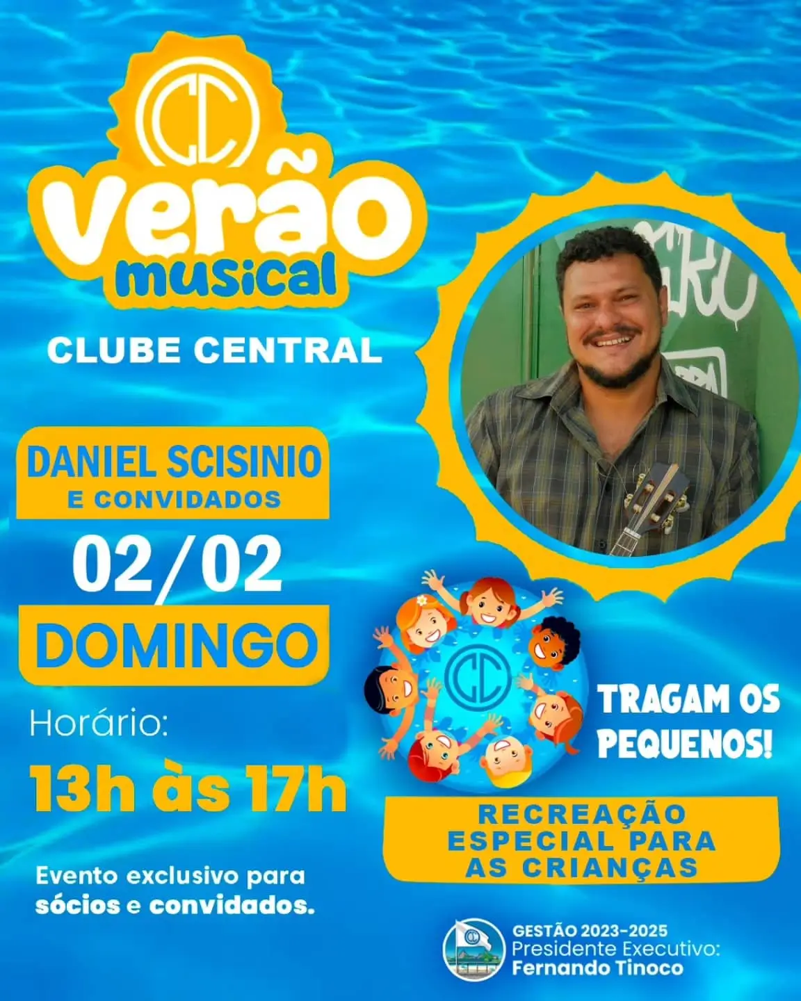 Daniel Scisinio e seus convidados no Clube Central