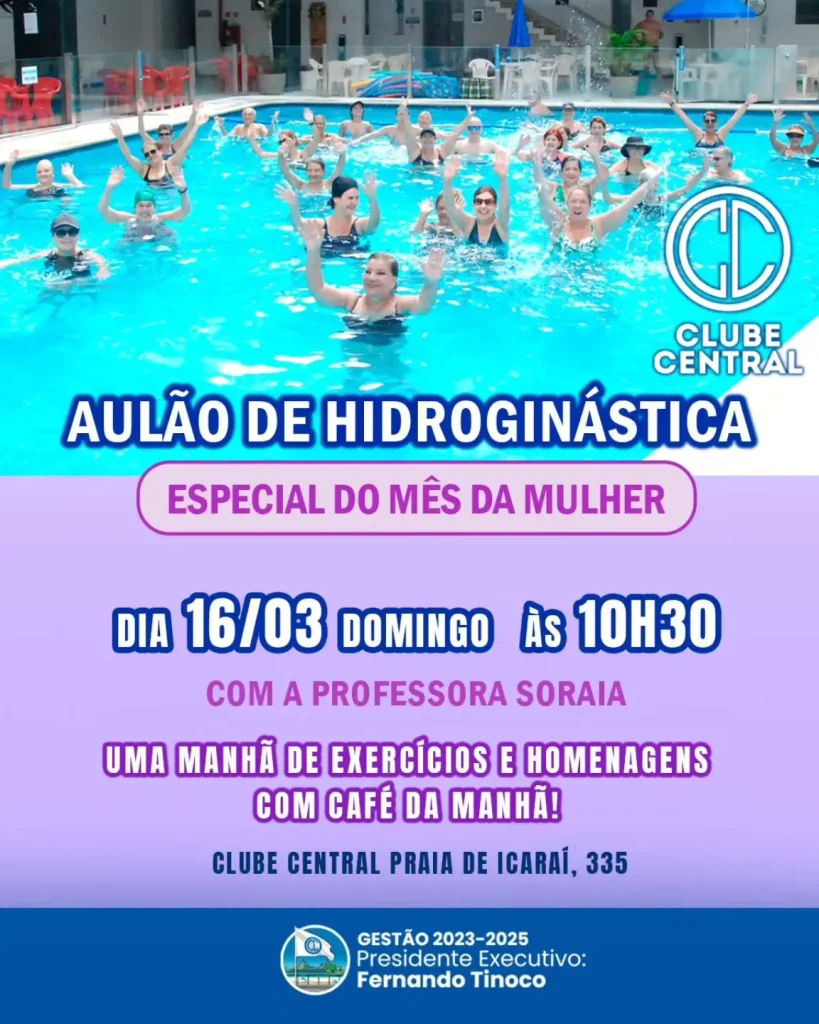 Aulão de Hidroginástica no Central