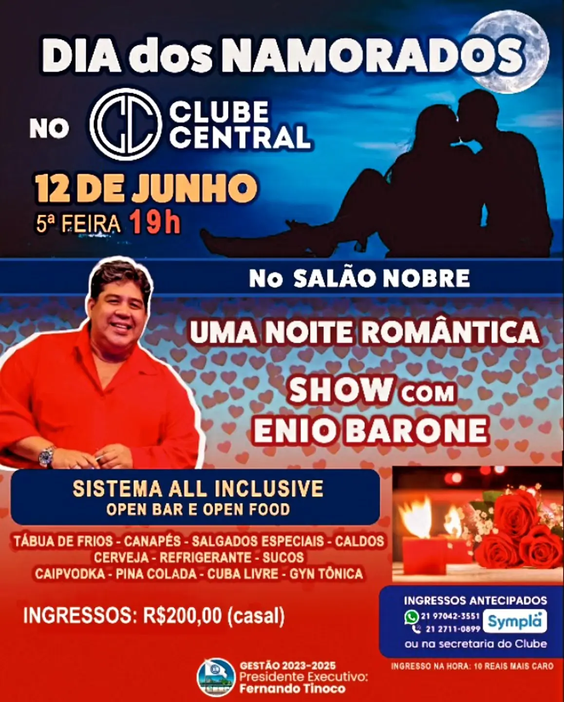 Dia dos Namorados é no Clube Central