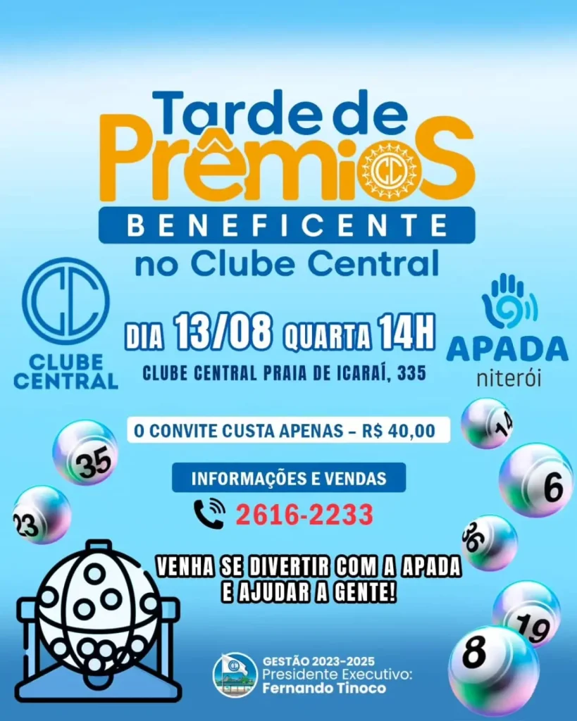 Tarde de Prêmios será em benefício da Apada