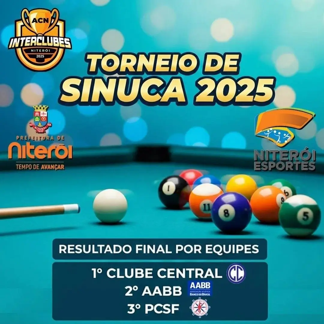 Clube Central é tricampeão do Interclubes de sinuca