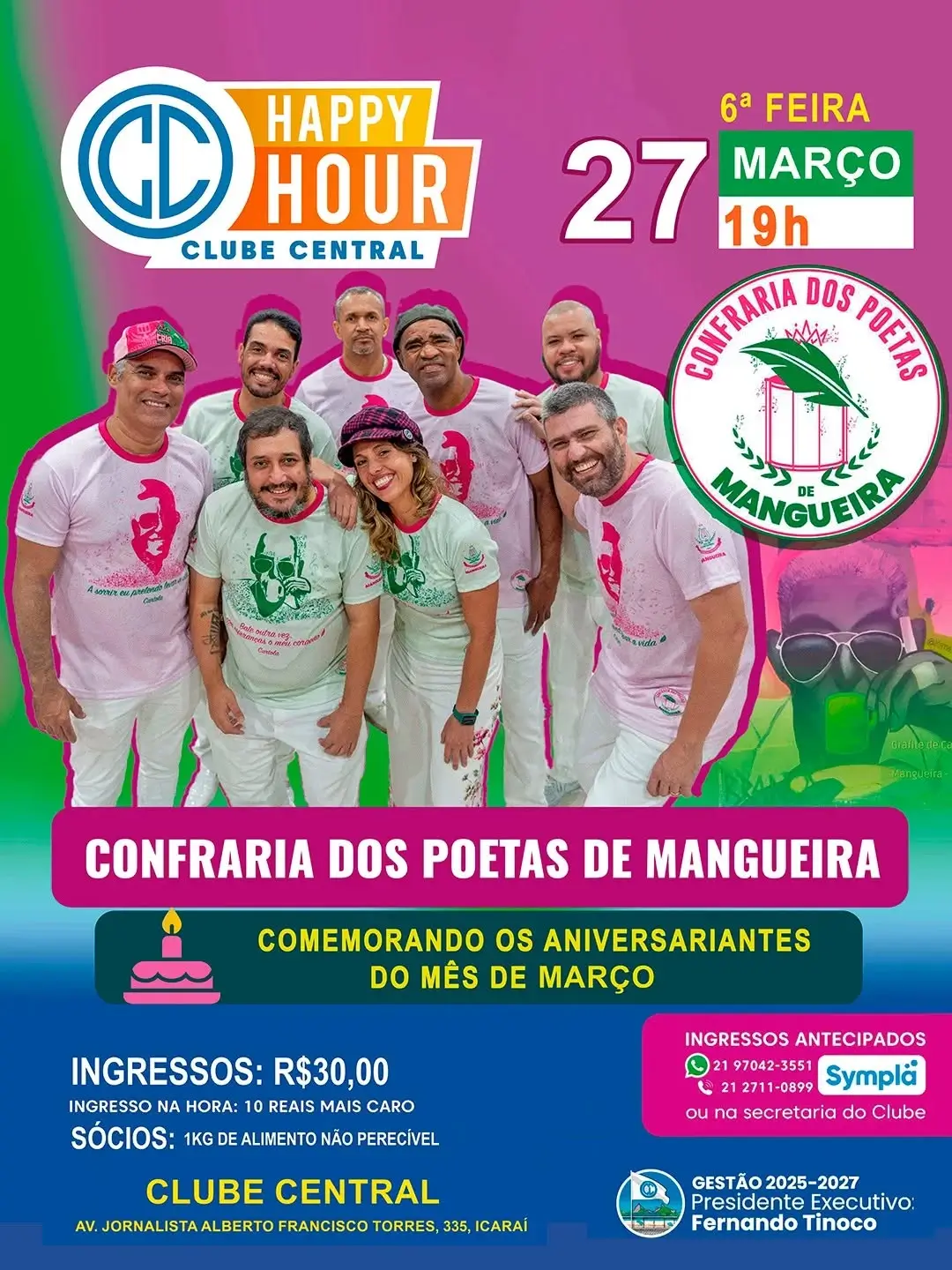 Confraria dos Poetas de Mangueira no Happy Hour do Central