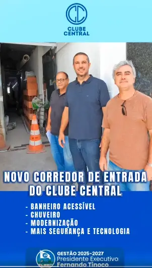 O Clube Central segue avançando com compromisso com o futuro
