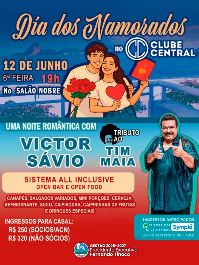 Dia dos Namorados terá noite romântica no Central.