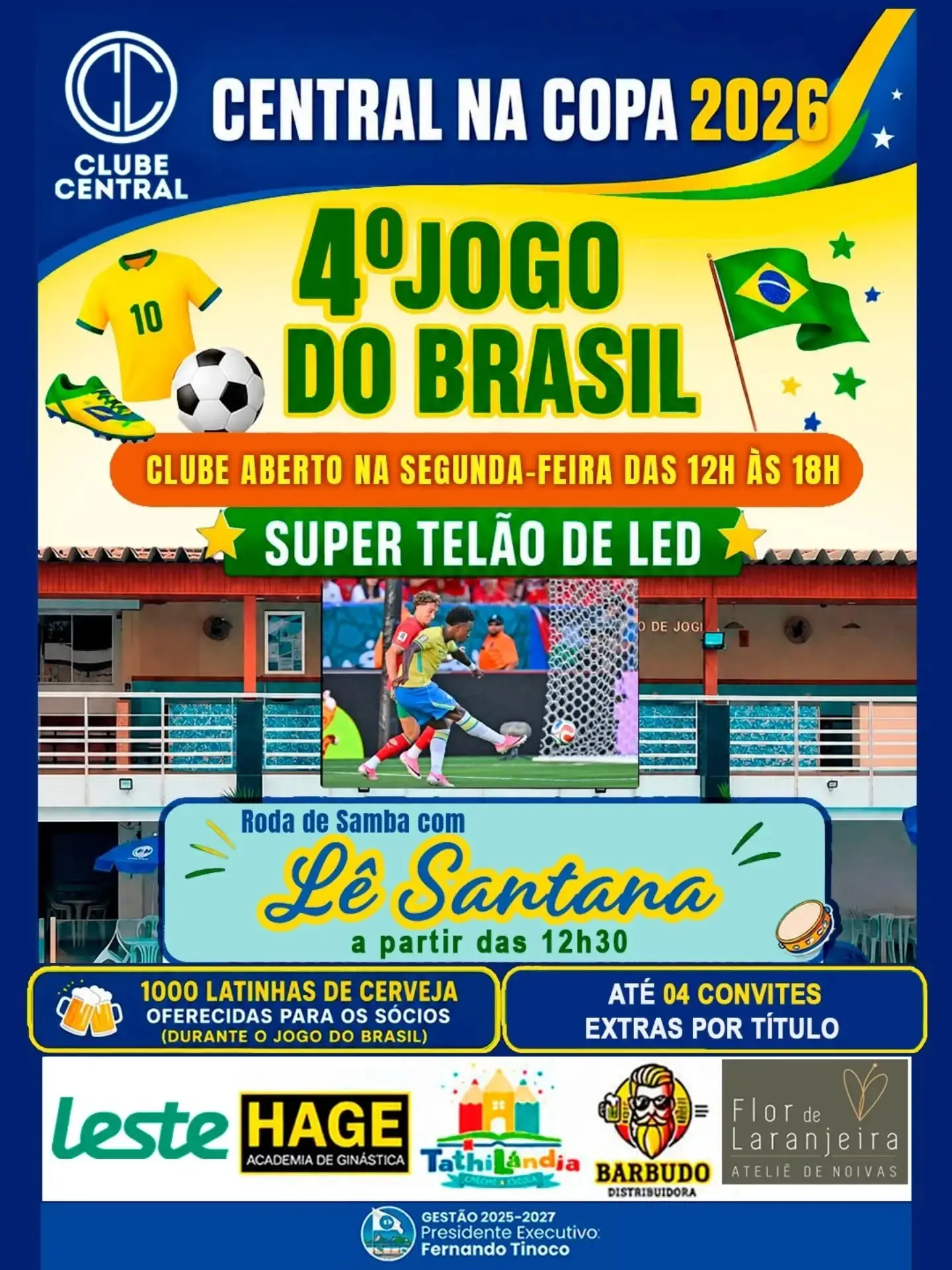 Brasil no Mata-mata da copa no telão do Central