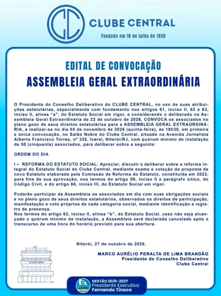 Edital de convocação de Assembléia Geral Extraordinária Nov-26